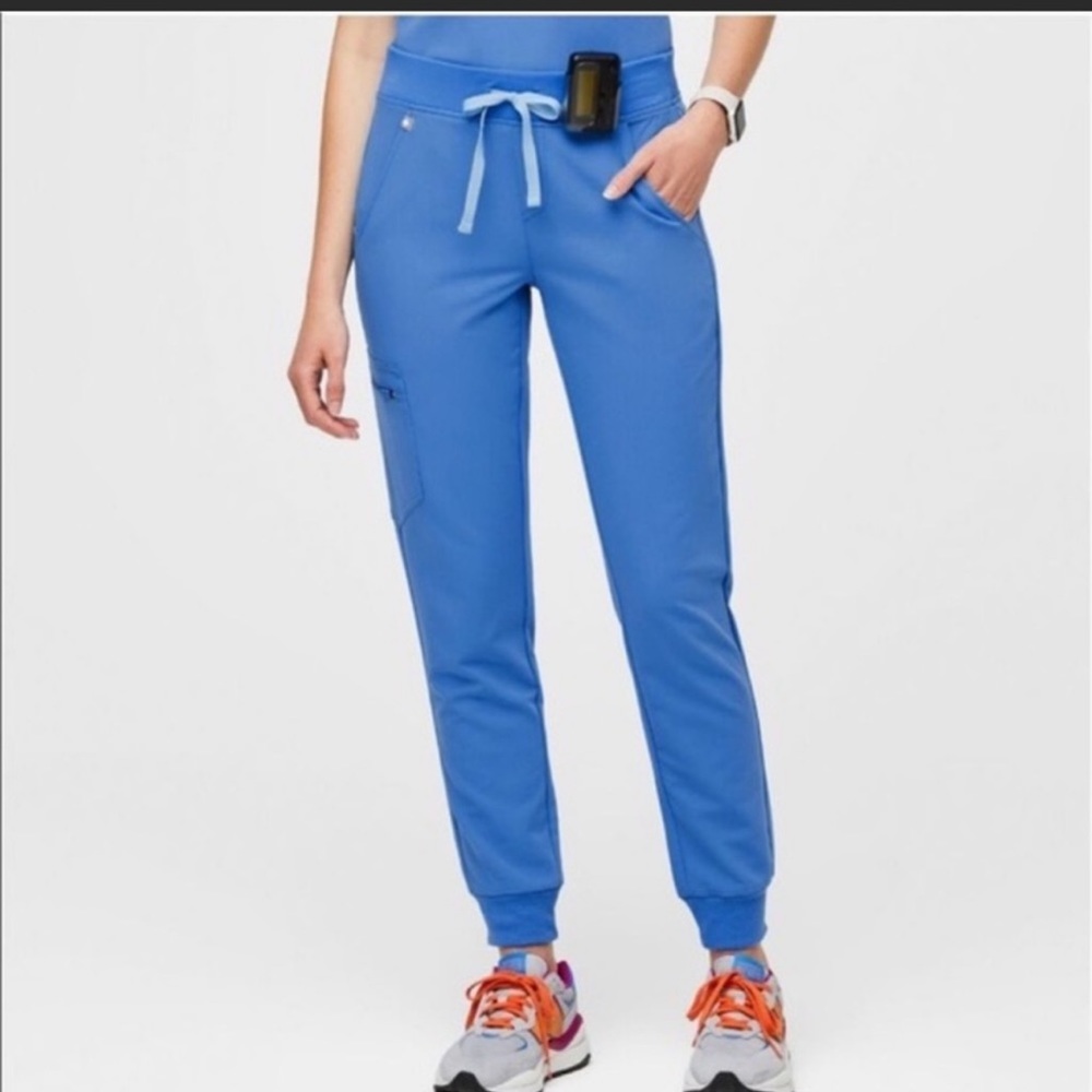 BRAND NEW Figs Capri Blue XS high-waisted Zamora Jogger Scrubs